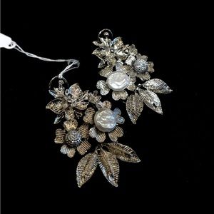 Handcrafted crush stones earrings, Pakistani Indian earrings, formal jewelry